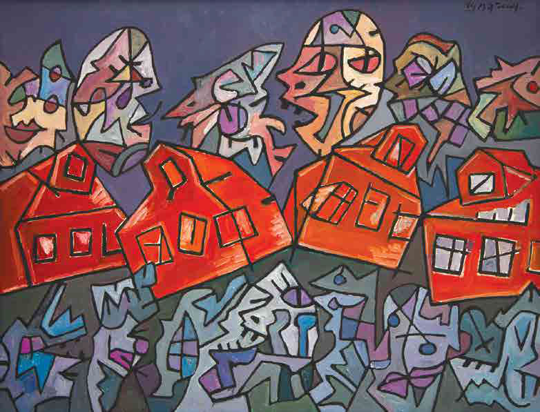 Деревня - картина художника Вячеслава Шмагина
